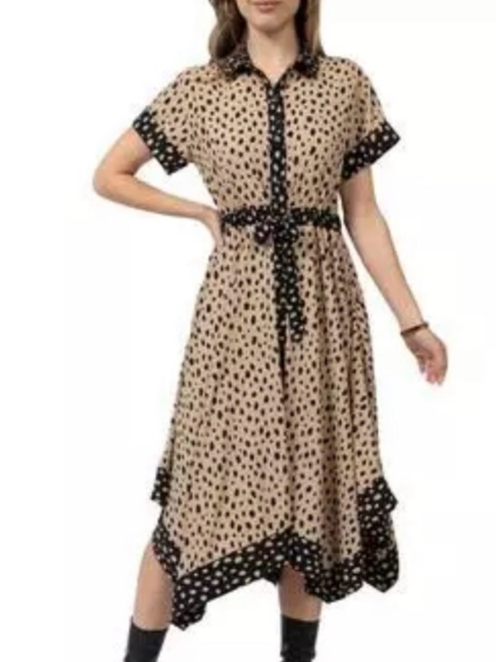 Uncle Frank Ivy Lane polka dot midi dress